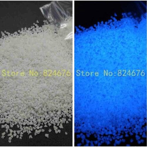 DIY Nail Glitter Decoration Luminous Sand Glow in the Dark Sand Noctilucent Sand Stone Bright Sky blue for Park Yard Party