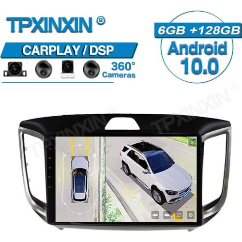 For Hyundai IX25 2014-2018 Android 10 Car 360 HD Auto Surround View Camera Car Multimedia Player Stereo Radio GPS Navigation IPS