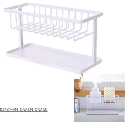Kitchen Storage Kitchen Accessories Sink Double-layer Drain Rack Sponge Storage Rack Sink Storage Supplies Srain Rack Holder