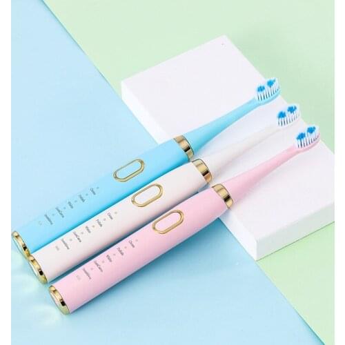 Electric Toothbrush Ultrasonic With 5 Toothbrush Heahs Kids Adult 5 Modes USB Chargeable Tooth Brush Dental Oral Care Products