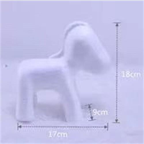 Hot Sell 18cm 25cm 33cm Foam Unicorn Embryo Immortal Flower Raw Material Rose Unicorn Model Horn Crown Diy Crown Home Decoration