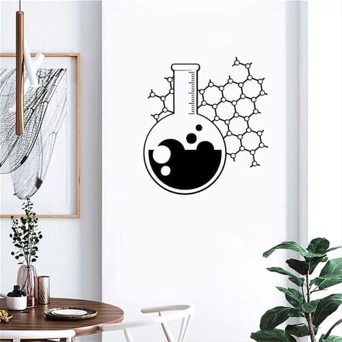 Chemistry Beaker Wall Sticker Science Wall Decal For Teacher School Classroom Education Art Home Room Decor Vinyl DW11363