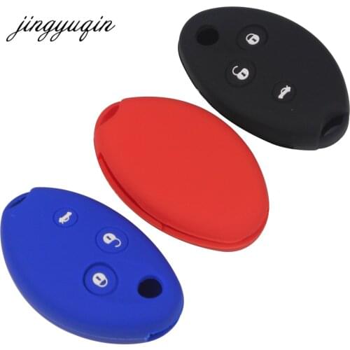 Jingyuqin 10pcs/lot Flip Key Silicone Case for for Citroen Xsara Picasso C5 C8 Berlingo 3 Button Foling Remote Key Cover Holder