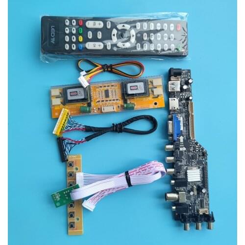 Kit For LTM201M2-L01 4 CCFL 1680X1050 Digital Panel Screen HDMI USB VGA TV Controller Board Driver Remote LCD AV DVB-T
