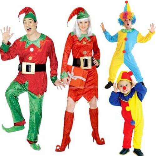 2016 Halloween masquerade magician clown clothing suit adult clown costume performance wear male Woman Cosplay clown clothes