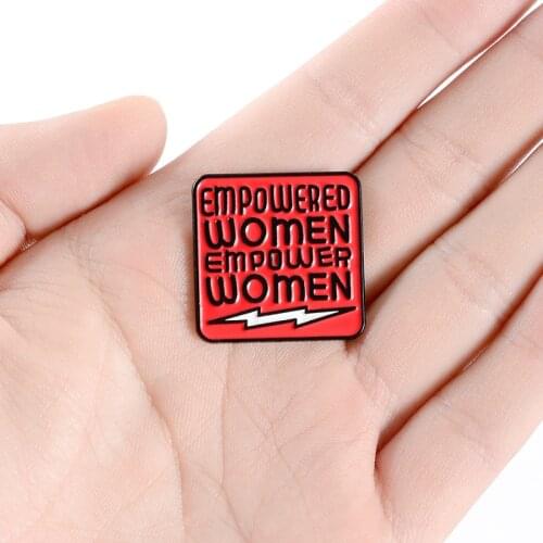 Mini Red Empowered Women Brooch Pin for Women Yellow Switch Book on Pins Jewelry Enamel Pin Backpack Gift Spille
