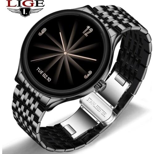 LIGE 2020 New men Smart watch heart rate blood pressure monitoring fitness tracker Sports Ladies smartwatch For IOS Android +Box