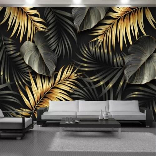 Jungle Mural 3d Wall Covering Wallpaper European Style Large Leaf Classic Home Decor Living Room Bedroom Painting Wallpapers