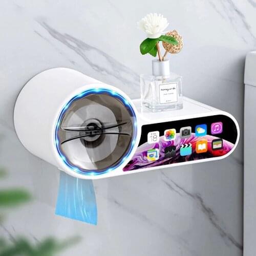 Bathroom Toilet Paper Dispenser Holder Waterproof Paper Tissue Box Holder Wall Roll Paper Storage Box Bathroom Accessories