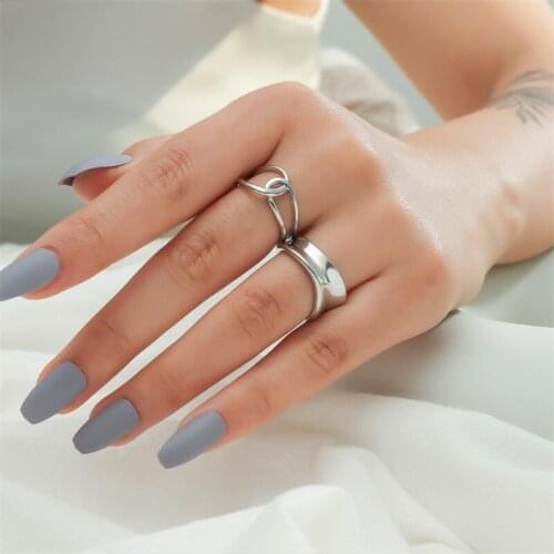 2021 New Gothic Style Three Piece Opening Rings for Woman Fashion Jewelry European and American Wedding Party Sexy Ring
