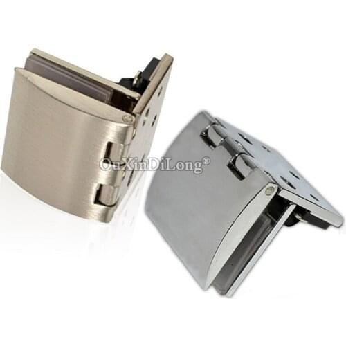NEW 4PCS Cabinet Glass Door Hinges Wine Cabinet Door Hinge Glass Hinges for Cabinet Cupboard Glass Clamps Brushed/Polishing