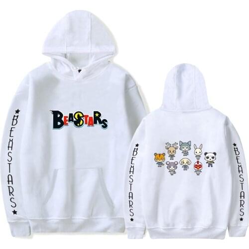 Newest BEASTARS Hoodies Men Women Sweatshirts Fashion White Pullovers Casual Harajuku Autumn Winter Cotton Hooded High Quality