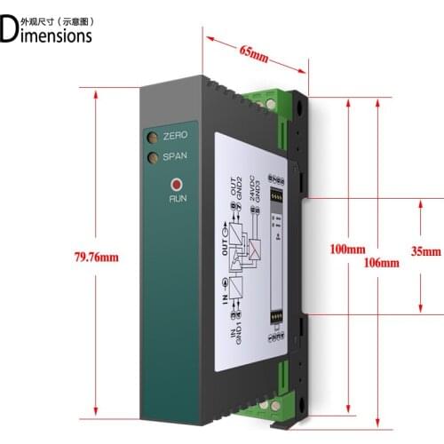Signal isolator 0-10V to 4-20mA current conversion voltage module analog variable delivery to 0-5 volt output