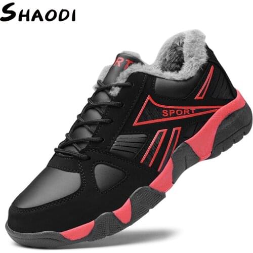 Sneakers Men Shoes Winter Warm Fur Plush Fluffy Trainers Jogging Trekking Walking Mens Casual Shoes For Women 2020 Plus Size 45