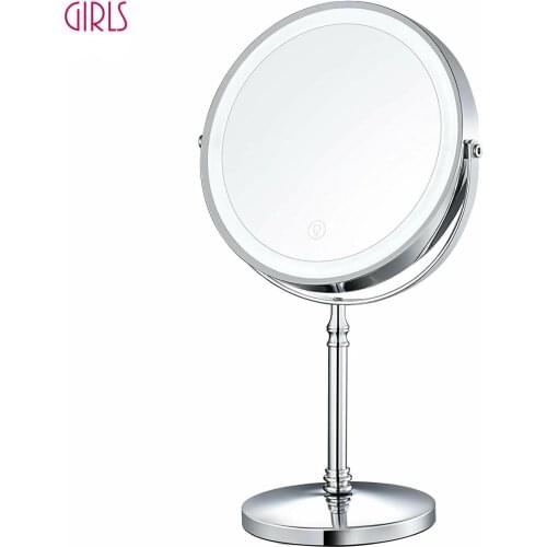 8" LED Makeup Mirror with Lighted 10X Magnifying Dual Sided Dimmer Vanity Mirror