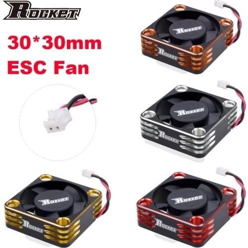 Rocket ESC Cooling Fan 30x30m 5-8V ESC Heat Dissipation ZH1.5*2P connector for 1/8 1/10 RC Car TS120 TS160 TS160V2 TURBO ESC