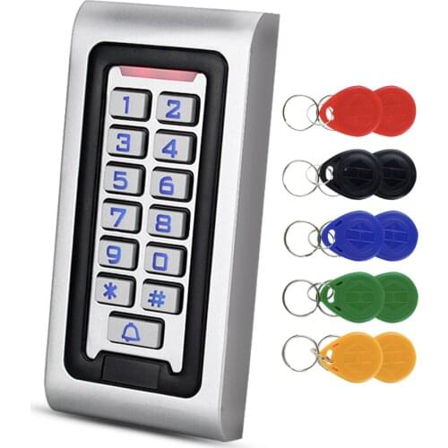 IP68 Waterproof Access Control Keypad RFID Door Access Control System Outdoor Metal Case Backlight WG26 EM Card Reader + 10 Keys