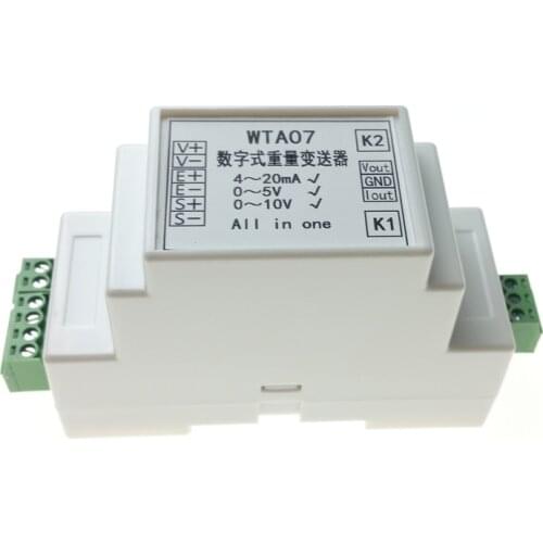 WTA07 weighing transmitter, weight transmitter, 4-20mA, 0-5V, 0-10V, DIN35 standard guide rail type