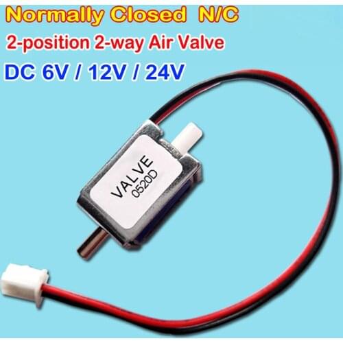 1PCS DC 6V 12V 24V Air Valve Normally Closed N/C Electric Solenoid Valve Mini Massage Equipment Control Vent Valve for Air Pump