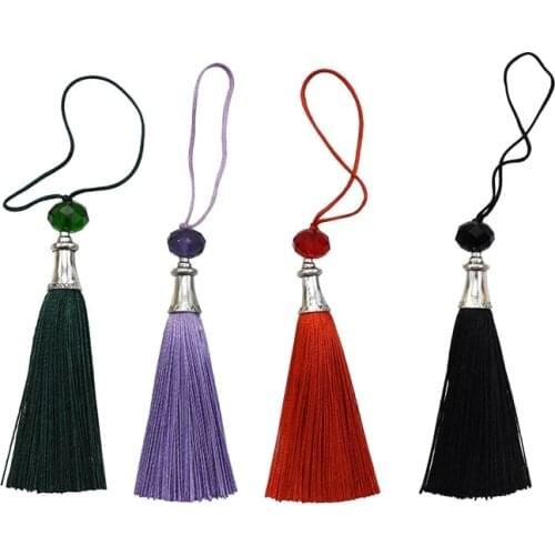 10Pcs/LotChinese style Cotton Thread Fabric Tassel DIY beads Pendant Jewelry classical fan Key mobile phone Pendant Tassels Acce