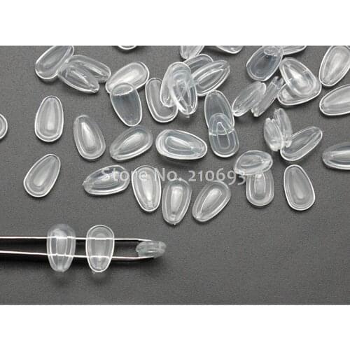 100pieces= 50pairs 11.8mm Push in Air Silicone Nose Pads Glasses Anti Slip Nose Pad Eyeglasses Accessories