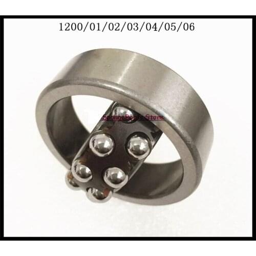 2pcs/Lot 1205 25x52x15 Self-aligning Ball Bearings Cylindrical Bore Double Row