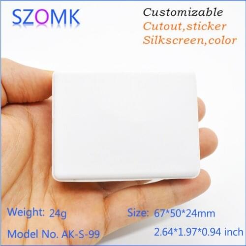 4pcs a lot plastic project box pcb enclosure szomk new arrival cover enclosure outlet boxes diy plastic housing case 67*50*24mm