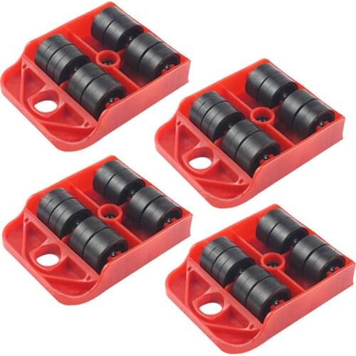 4pcs Professional Moves Furniture Tool Transport Shifter Moving Wheel Slider Remover Roller Heavy Stuffs Household Hand Tools