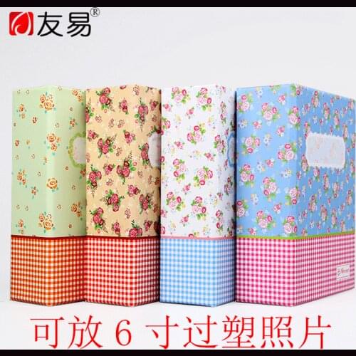 4D Big 6-inch 100 Sheets Plastic Seal Insert Type Small Broken Flower Picture Photo Film Album Baby Book Memories Gift Scrapbook
