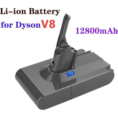 New 12800mAh 21.6V Battery For Dyson V8 Battery for Dyson V8 Absolute /Fluffy/Animal/ Li-ion Vacuum Cleaner rechargeable Battery
