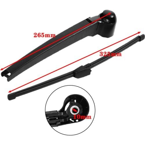 Car 325mm Rear Windscreen Wipers Wiper Arm Blade For VW Polo 2005 55 2006 56 2007 57 2008 58 2009 1.2 1.4 1.9 TDi E S Tools