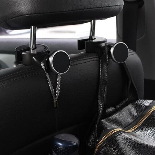 Car hook Back hidden mobile support for vehicle seat Multifunctional vehicle articles magnetic hook Mobile phone bracket