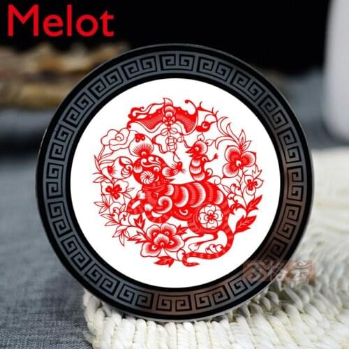 Paper-Cut Tea Table Decoration Home Ornament Glass Photo Frame Traditional Handicrafts Table Decoration