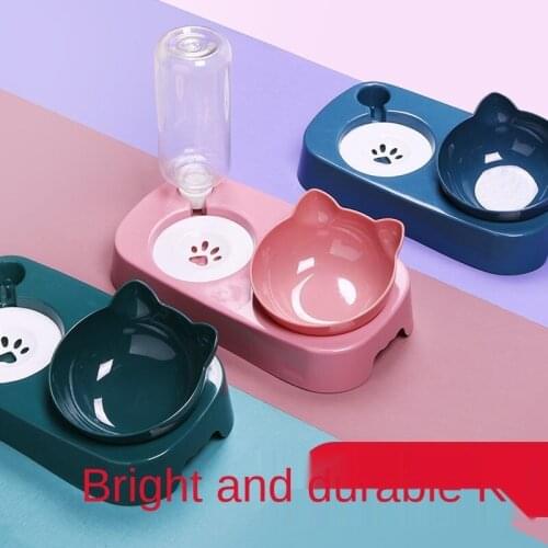 Cat Bowl Double Bowl Dog Bowl Dog Bowl Automatic Drinking Dog Bowl Cat Water Bowl Rice Bowl Pet Products