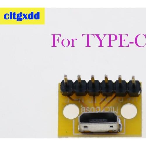 Cltgxdd 1Pcs Micro USB Vertical USB tipo C, Conector de cabeza hembra, Adaptador convertidor PCB, placa de prueba de ruptura