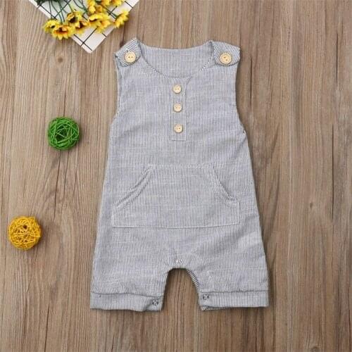 Newborn Baby Girl Boy Sleeveless Romper Jumpsuit Outfit Clothes Summer Casual Baby Boys Clothing Rompers