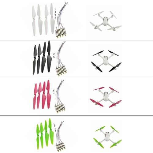 HIINST 4Pcs Propeller+Motor For Hubsan X4 H502S H502E H216A RC Quadcopter Spare Parts RC Toys Upgrade parts