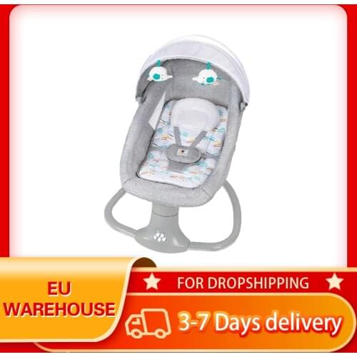 Baby Electric Rocking Chair Newborns Sleeping Cradle Bed Child Chair Smart Reclining Chair For Baby Bed With Belt Remote Control