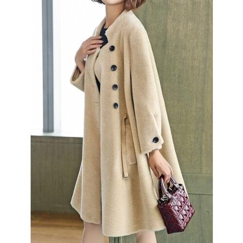 Real Wool Jacket Female Sheep Shearing Coats 2020 Korean Fashion Women Fur Coat Warm Winter Jackets Outwear 213