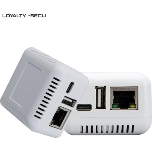 LOYALTY-SECU Wireless Bluetooth RJ45 USB 2.0 Print Server Printer Adapter White