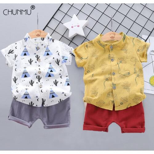 Fashion Baby Boys Suit Summer Casual Clothes Set Top Shorts 2PCS Baby Clothing Set for Boys Infant Suits Kids Clothes