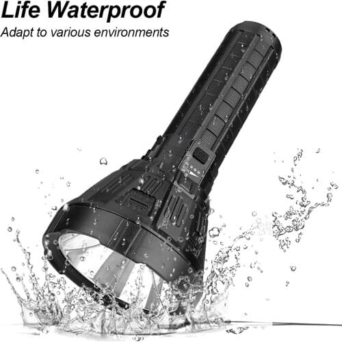 Powerful LED Flashlight Portable Lantern P70 Torch USB Rechargeable Searchlight Waterproof Spotlight with Hand Strap Night Lamp