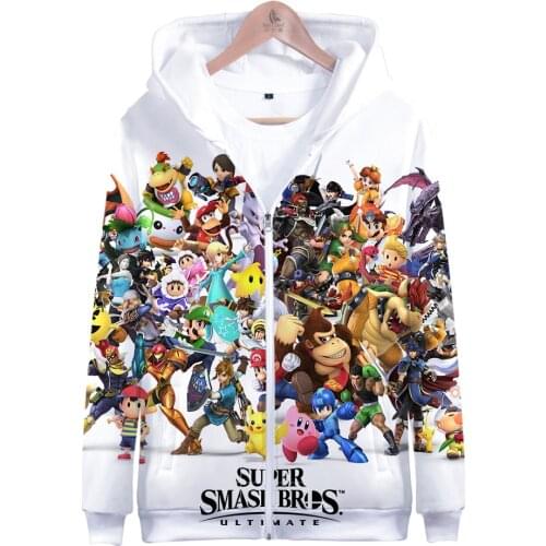 Men/Women Coat Super Smash Bros. Ultimate 3D Print Smash Zipper Hoodies child Warm Wild Sports jacket Leisure Coat Kids Coats