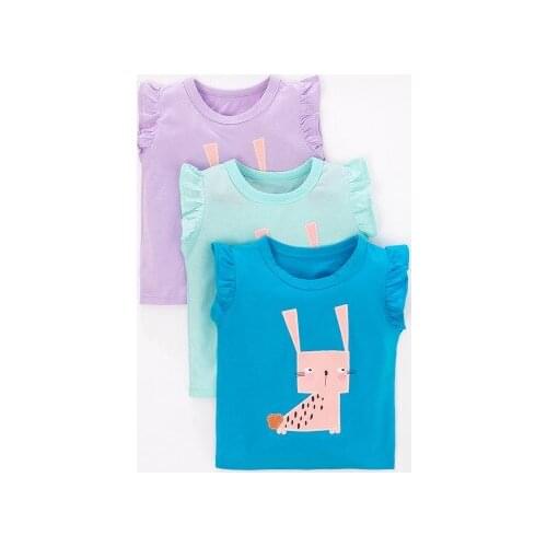 New Childrens Cotton Vest 2021 Summernew Baby Girls Cartoon Sleeveless Vest T Shirt Toddler Girl Print T Shirt Baby Clothes