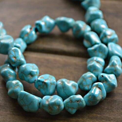 Wholesale 20 strands Blue Howlite Howlite Irregular Loose Beads Wholesale Jewelry Making Beads