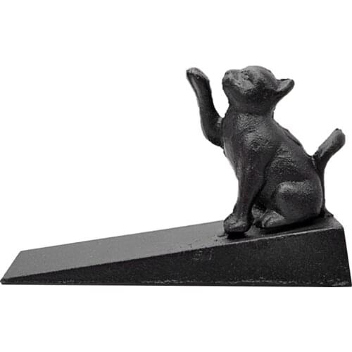 Heavy Duty Cast Iron Door Stops,Door Stopper Wedge,Antique Style,Decorative Cute Human (Cat,2 PCS)
