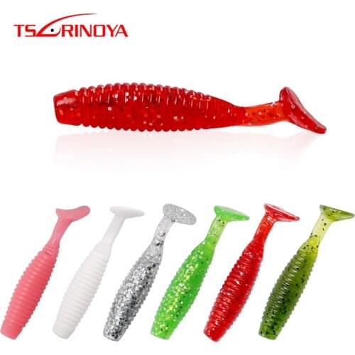 TSURINOYA Dance Soft Bait 45mm/1.4g 60mm/3.2g Fishing Lure Silicone Bait Leurre Peche Isca Artificias Para Pesca Fishing Wobbler