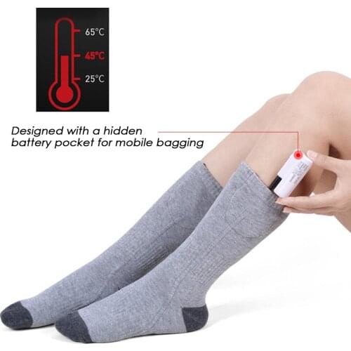 Thermal Cotton Heated Socks Sport Ski Socks Winter Foot Warmer Electric Warming Sock Battery Power Men Women High Quality