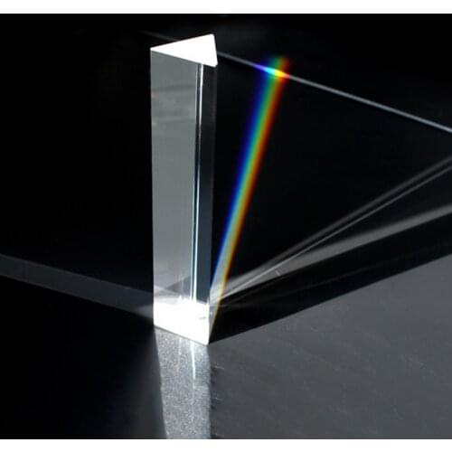 1Pcs Glass Triangular Prism for Teaching Light Spectrum Physics Photo Photography Physics Optical Instruments Rainbow Experiment