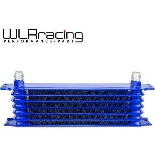 WLR RACING - BLUE UNIVERSAL 7 ROW 10AN- 10AN UNIVERSAL ENGINE TRANSMISSION OIL COOLER TRUST TYPE WLR5107B